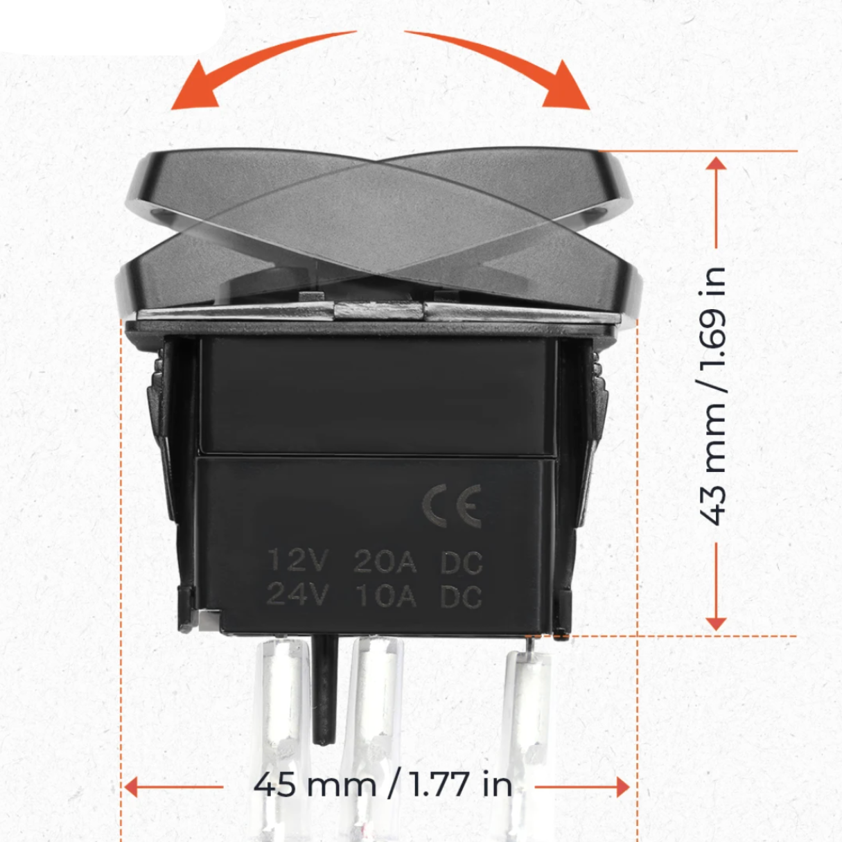 ChodeLights™ Rocker Switch with Blade Fuse Harness